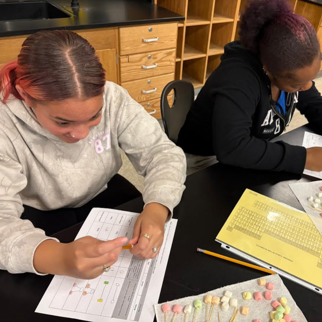 students working in classroom