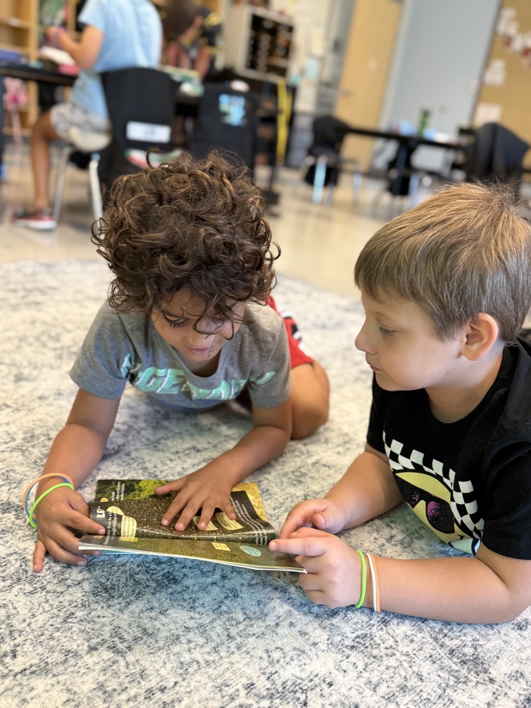 1st graders working in their classroom