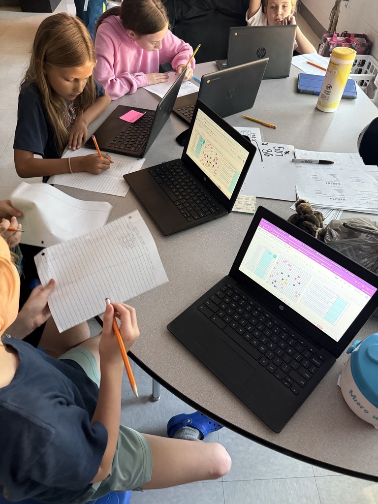 5th grade students playing a math game
