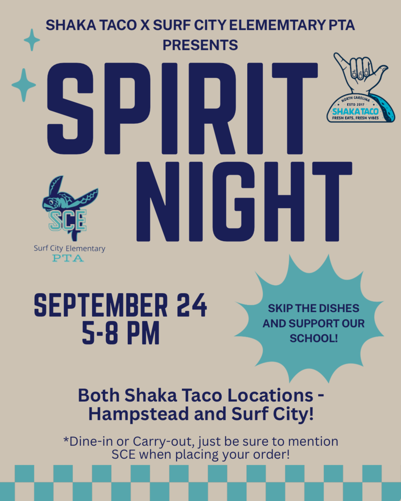 PTA spirit night information 