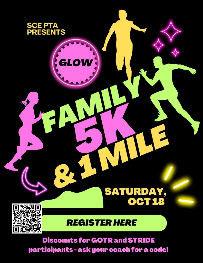 Glow run 5K sign up information 