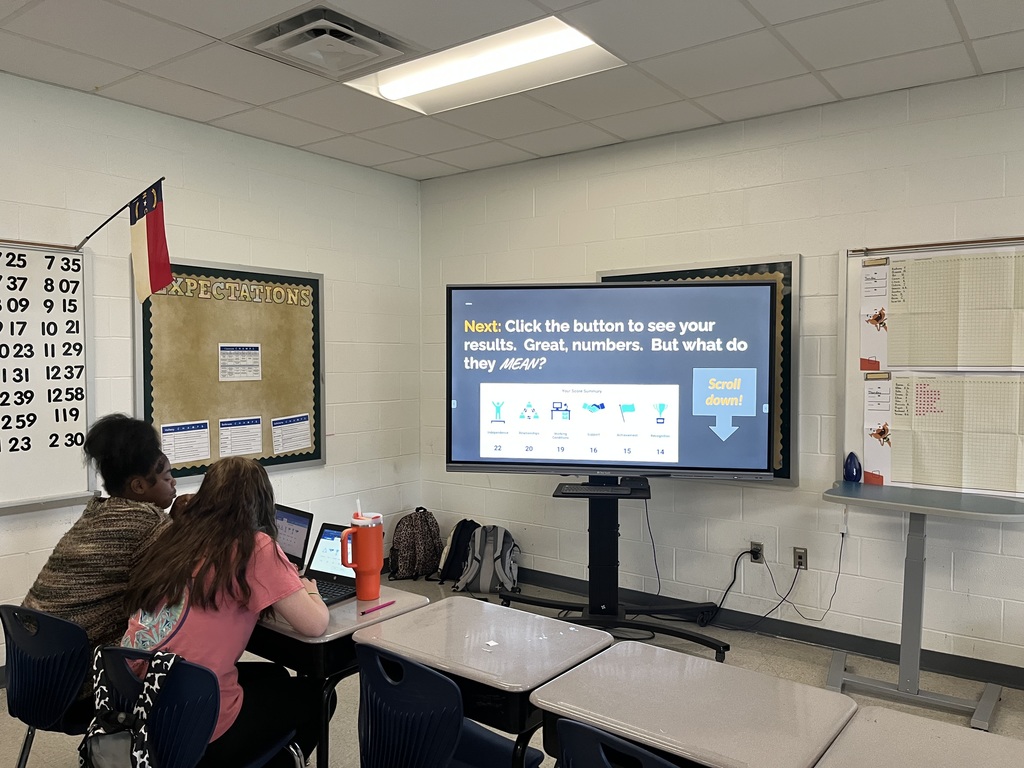 Grizzly eighth graders completed yet another piece of their NC Career Development Plan.