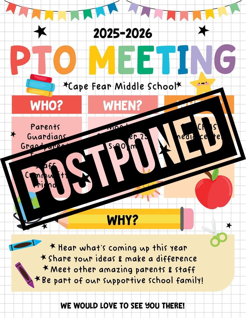 PTO Meeting Postponed 
