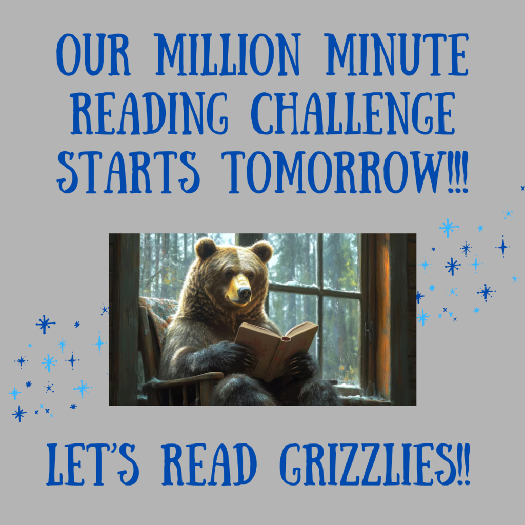 Our Million Minute Reading Challenge starts tomorrow.