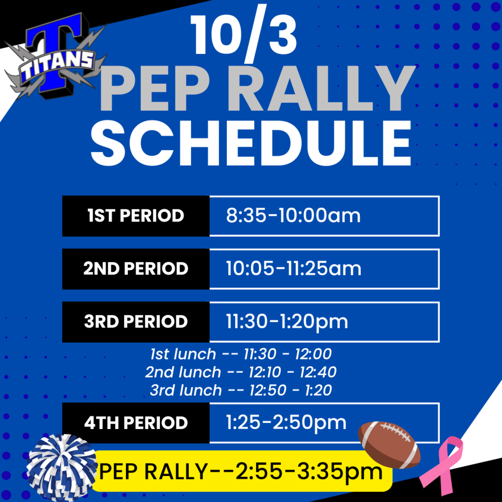Pep Rally Schedule
