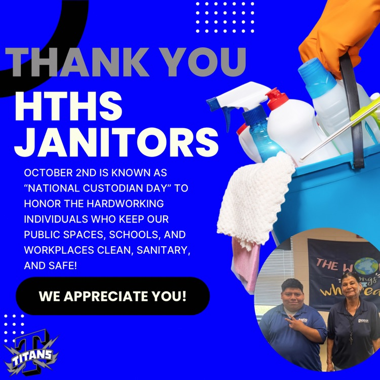 thank you Hths janitors 