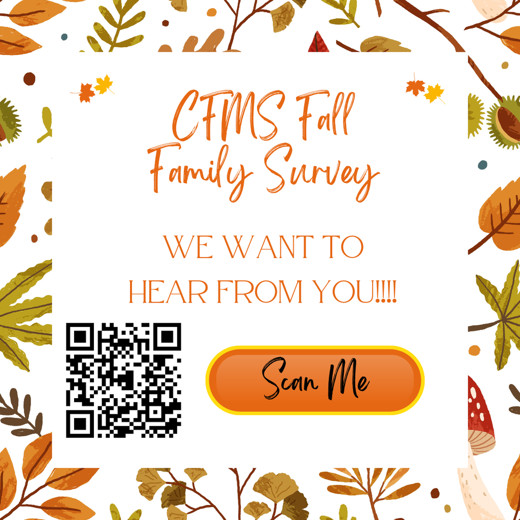 Scan the QR code to fill out the Fall Family Survey.