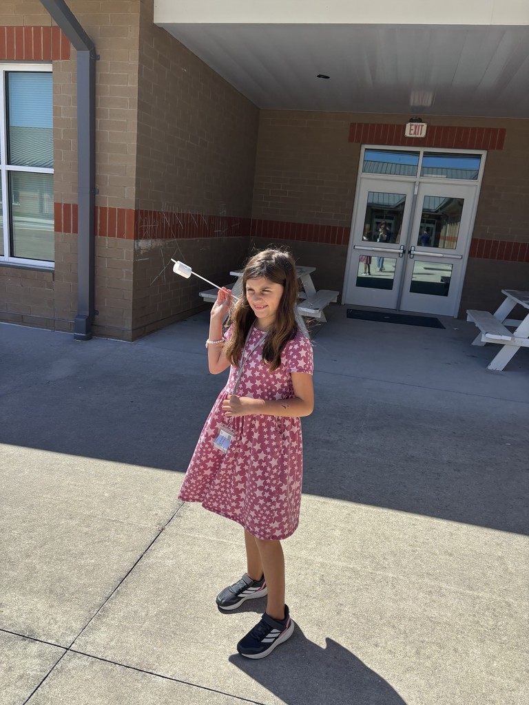 5th graders outside testing their hoop gliders