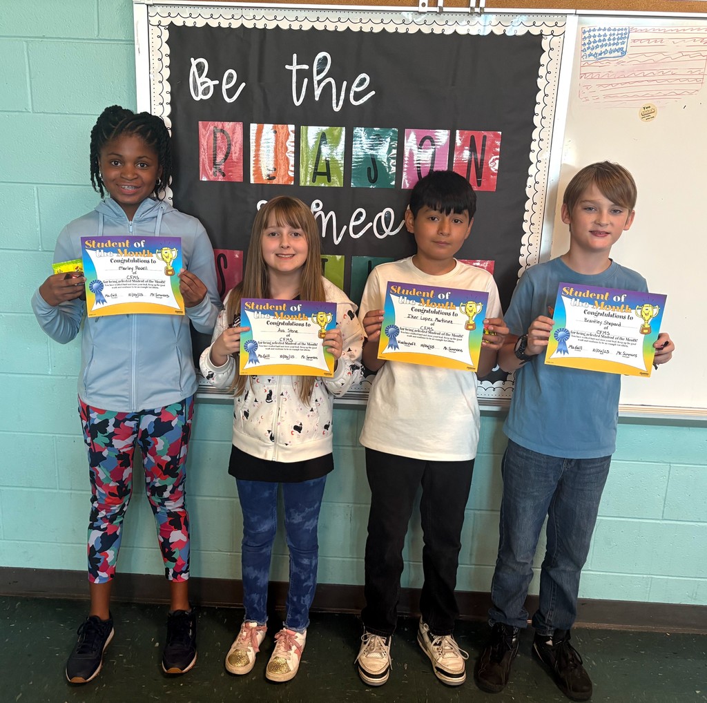 Congratulations to the 6th grade students of the month for September.