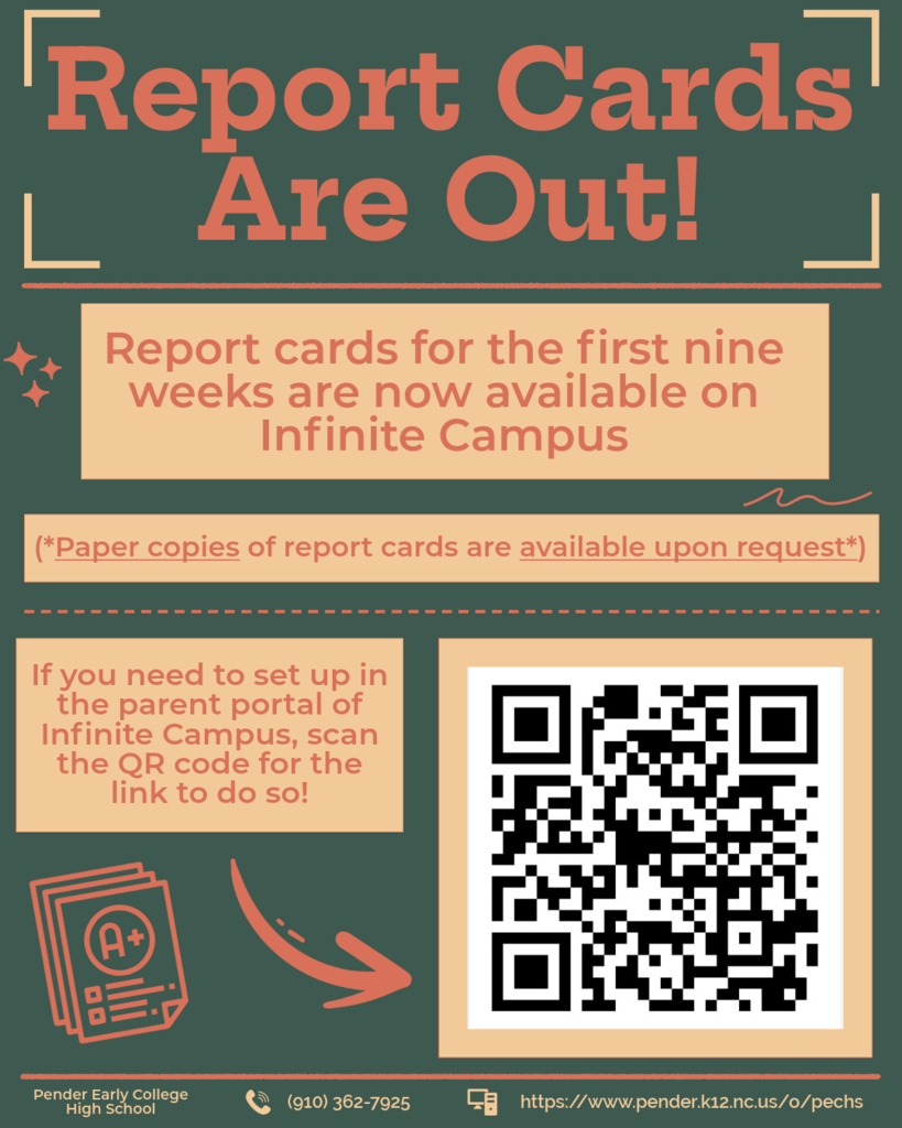 Report Card flyer