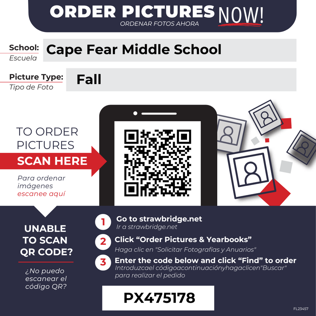 Scan to order your student's school pictures.