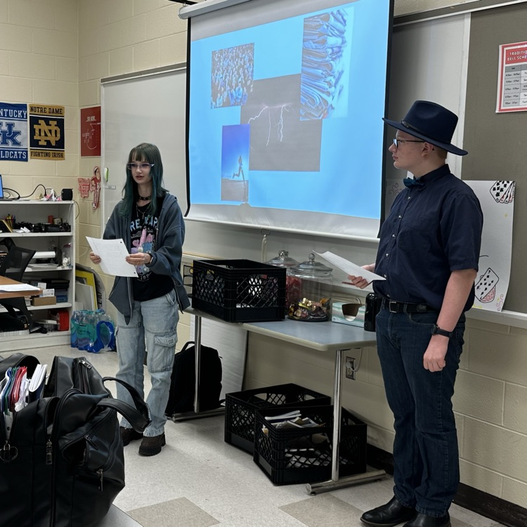 English III students wrote and presented original poems
