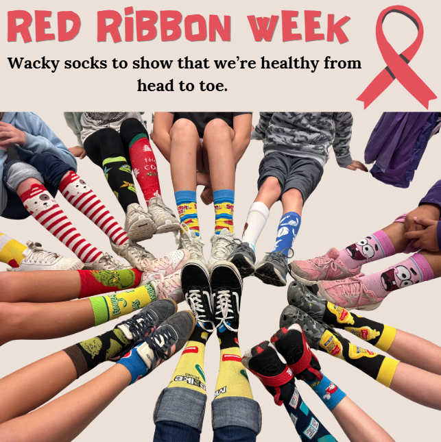 students wearing wacky socks