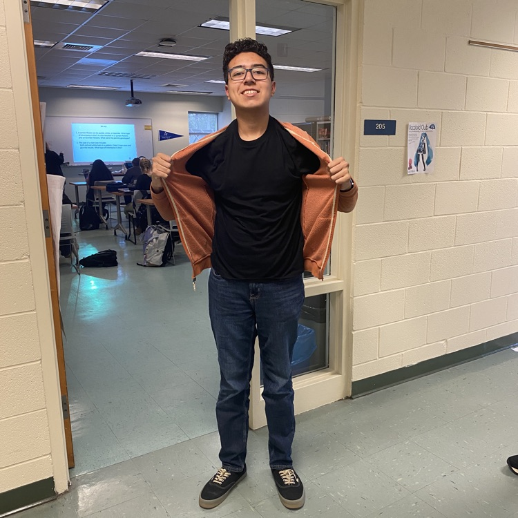 Pechs student posing in Halloween theme attire