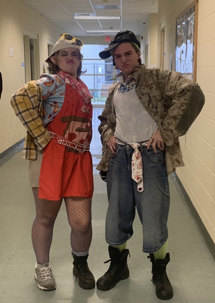 Pender early college students dressed up for wacky Wednesday