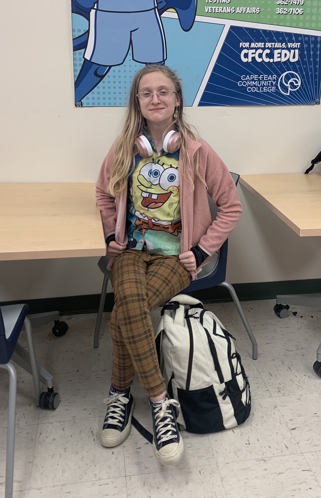 Pender early college students dressed up for wacky Wednesday