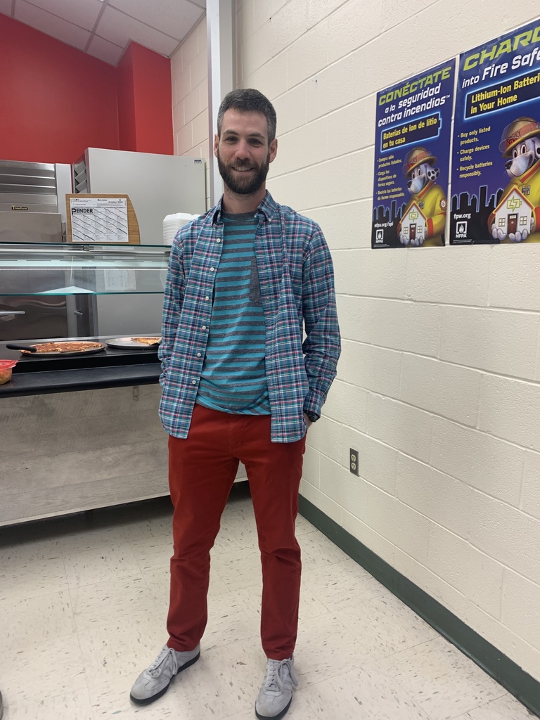 Pender early college  teacher dressed up for wacky Wednesday