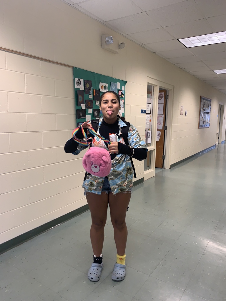 Pender early college students dressed up for wacky Wednesday