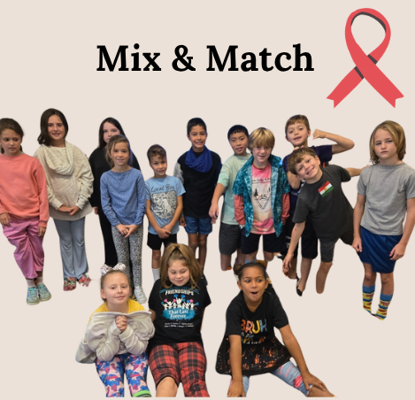 students wearing mix & match clothes