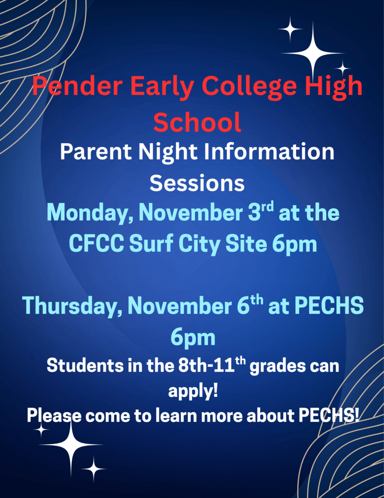 PECHS Parent Informational Sessions  are next week!  