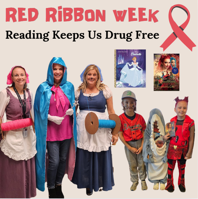 staff and students dressed up as book characters