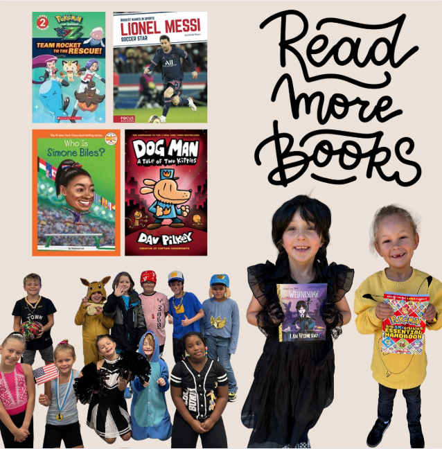 staff and students dressed up as book characters