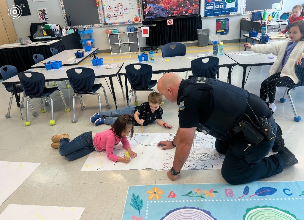 officer Kelley with a student