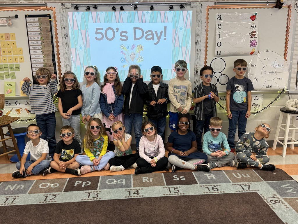 students dressed up like the 1950's