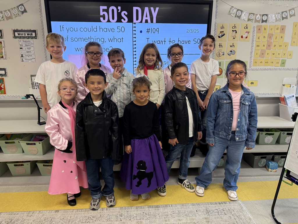students dressed up like the 1950's