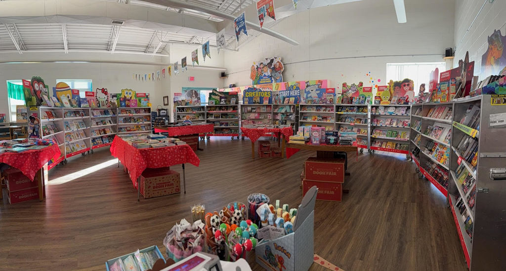 book Fair set up in the Media center