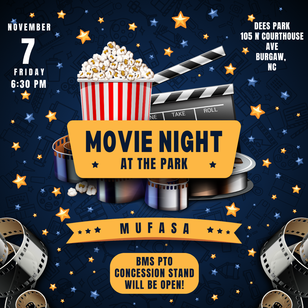 movie night at the park flyer