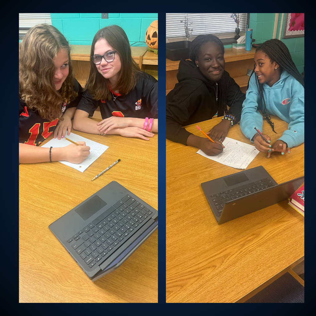 students working in library