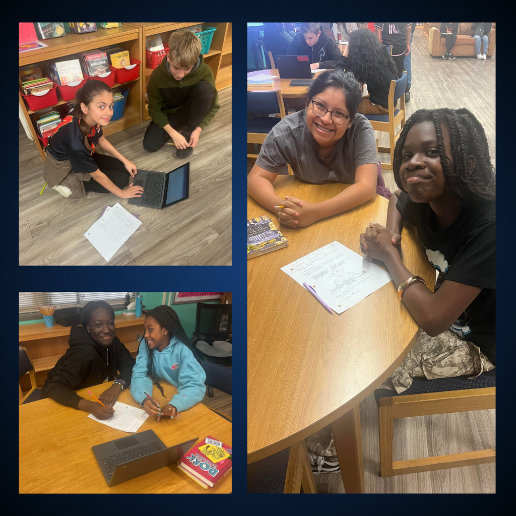 students working in library