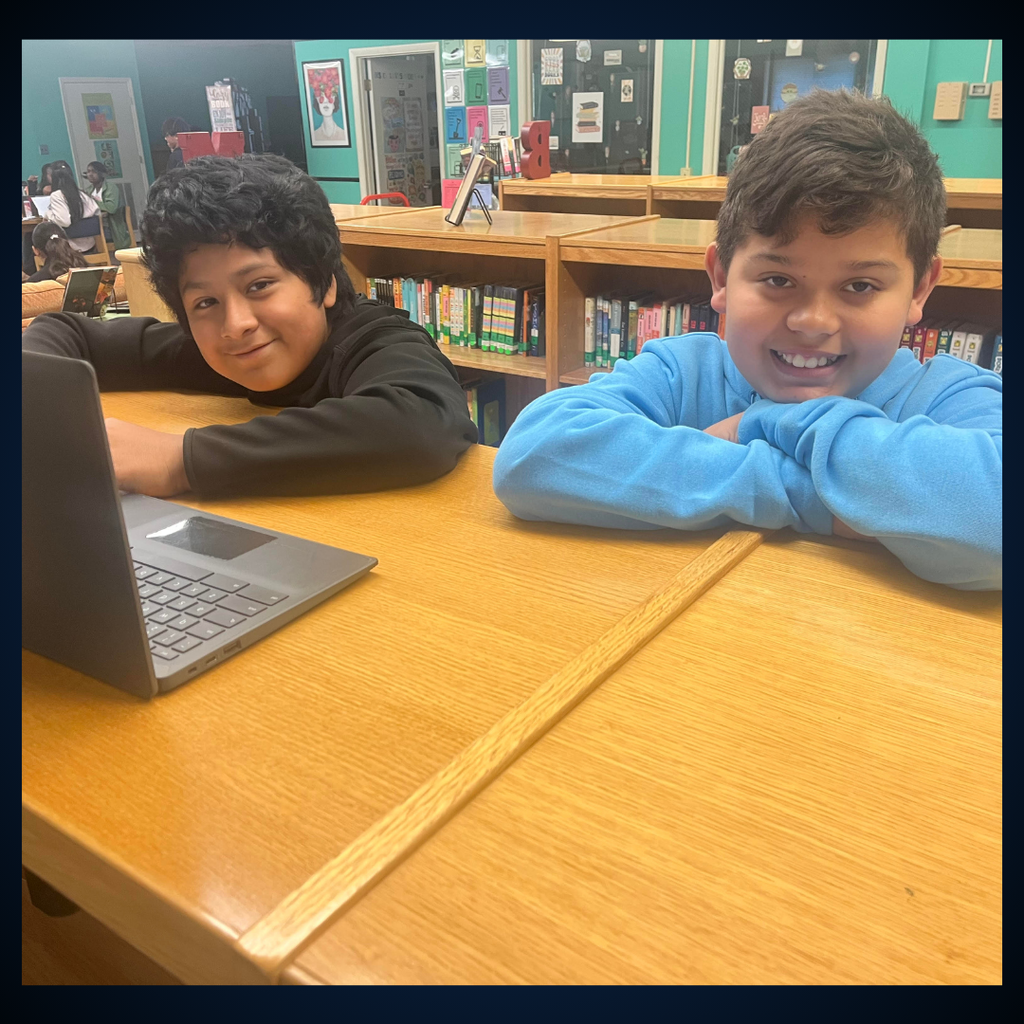 students working in library