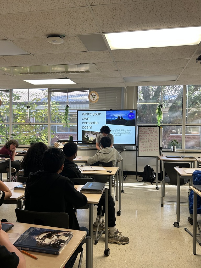 Students explored the shift from the Enlightenment to the era of Romanticism