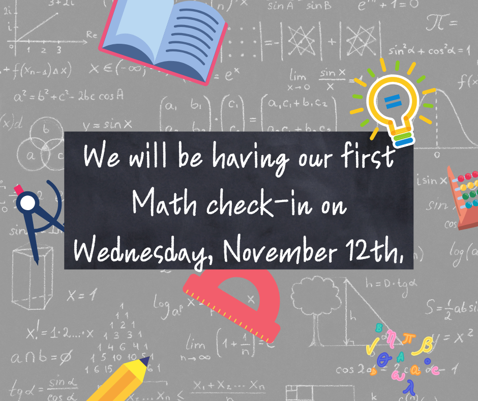 Math check in tomorrow