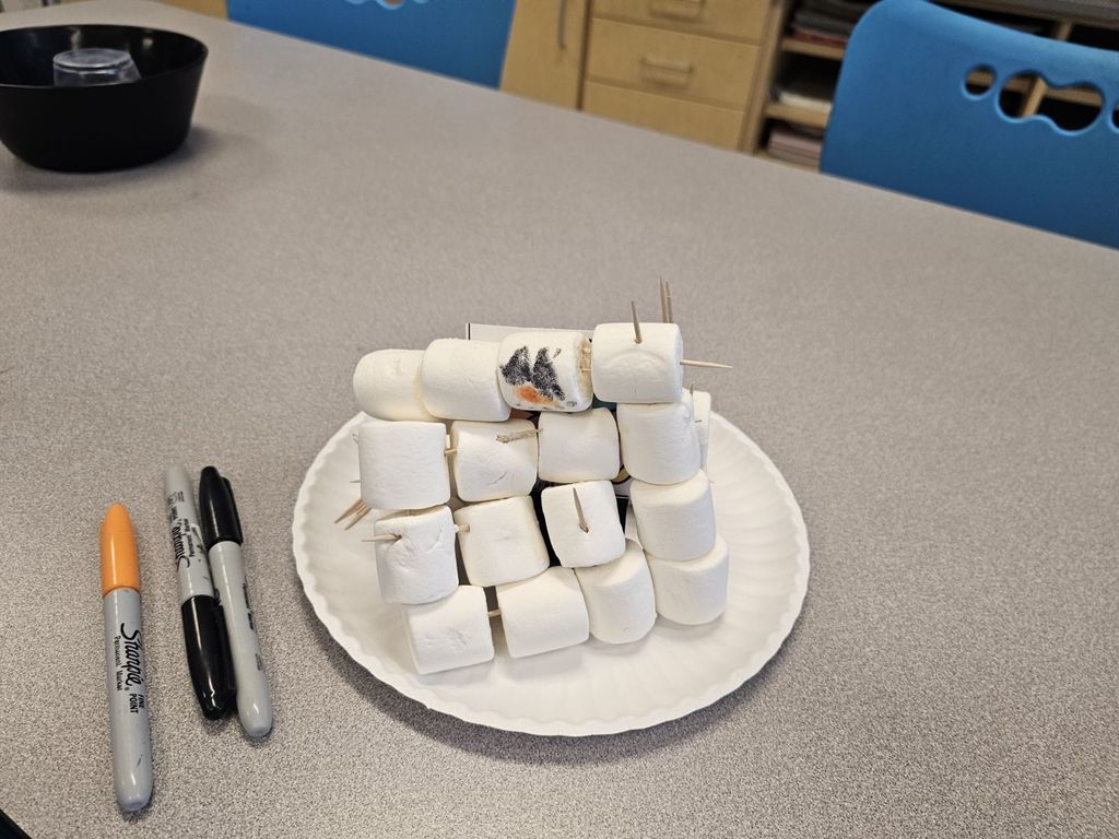 2nd grade students working at their tables on a STEAM project