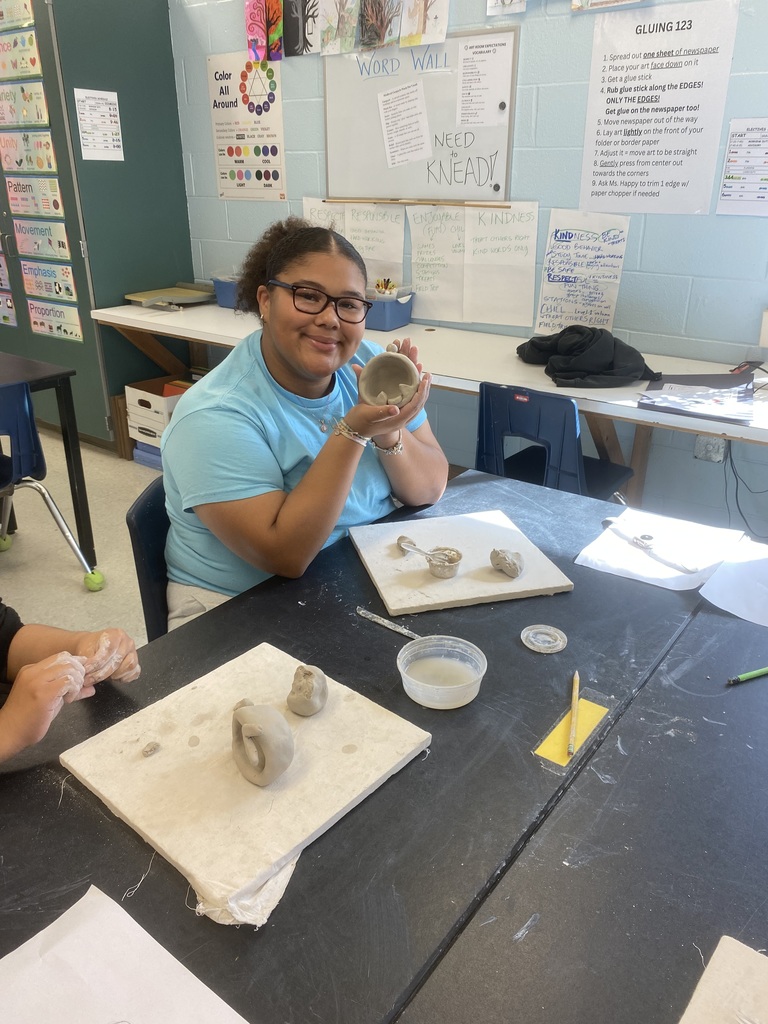Creating pottery in art!