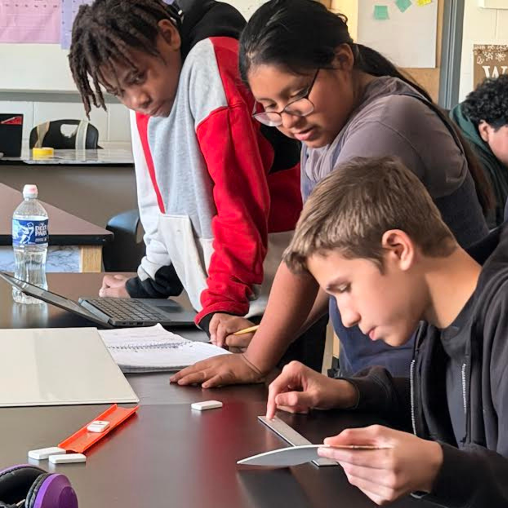 students in science class