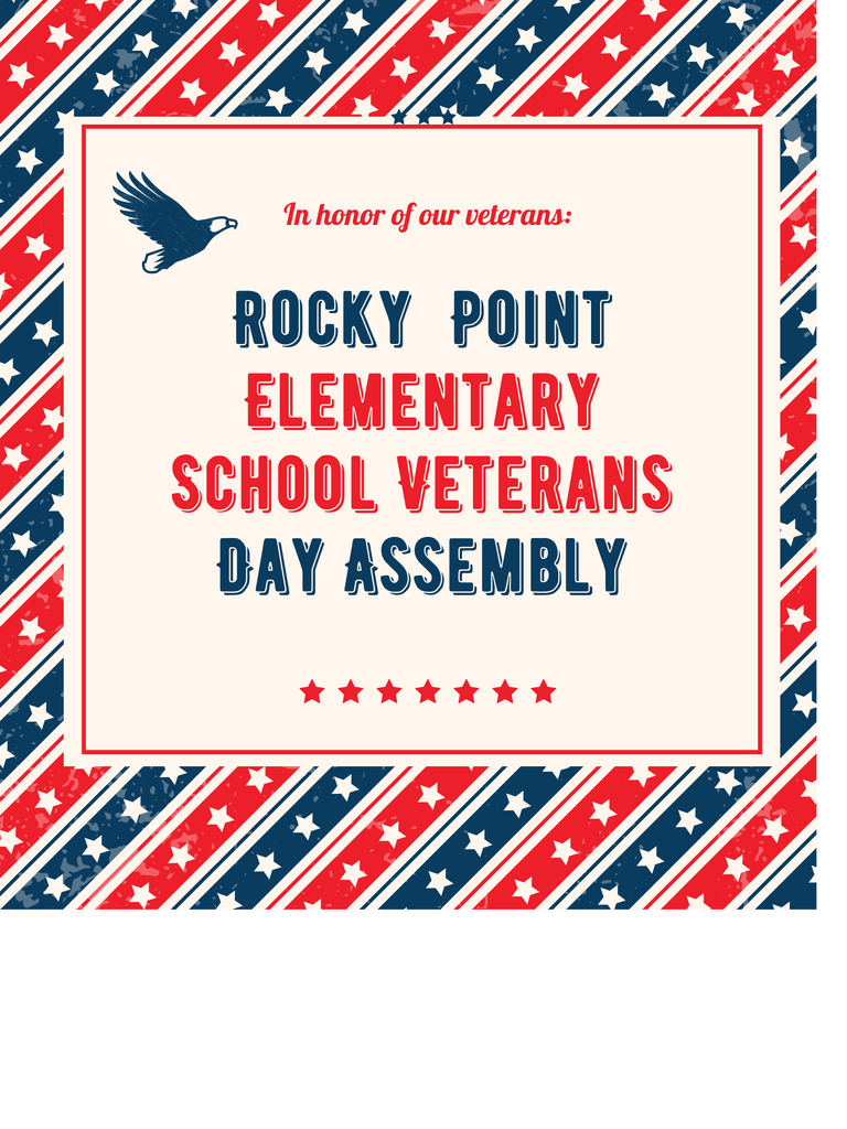 Navy Blue Red and Cream Retro Veterans Day Poster (1)