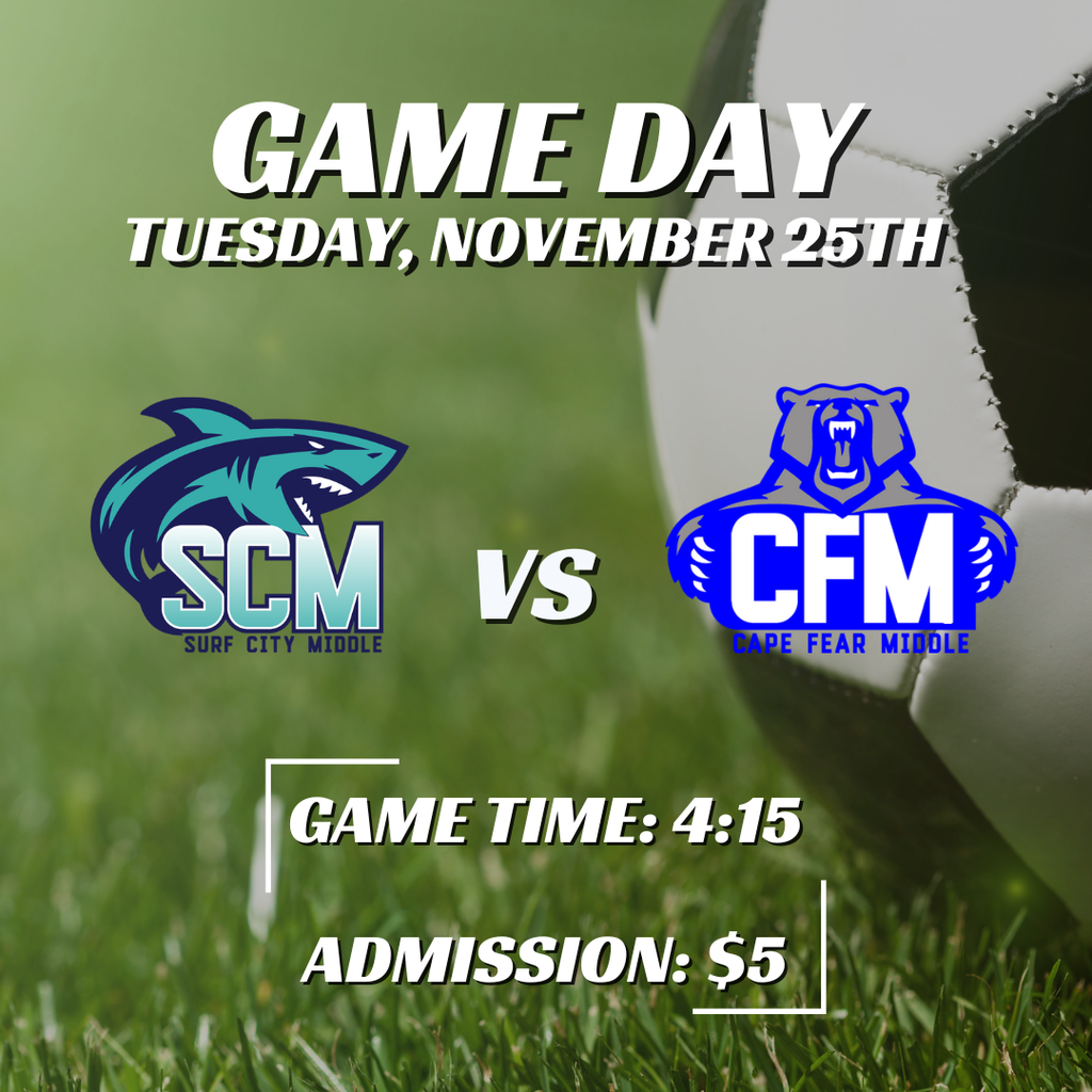 Girls Soccer game tomorrow at SCMS at 4:15