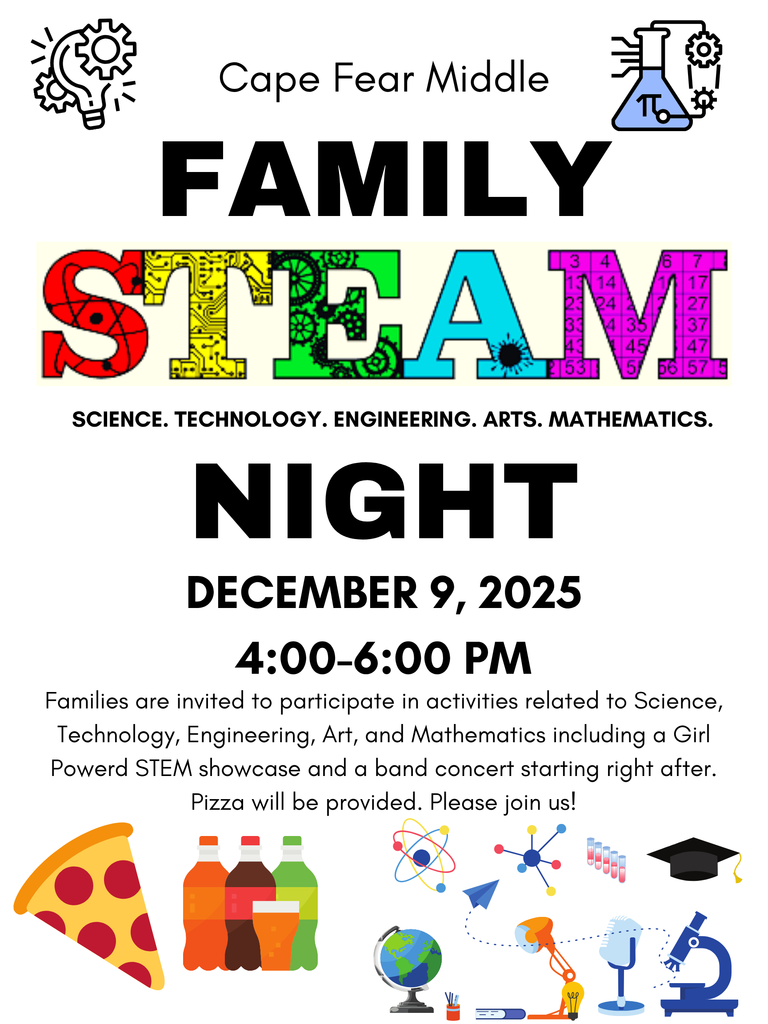 STEAM Night at CFMS and band concert to follow.
