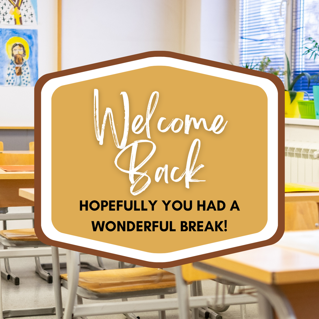 Welcome Back.  Hopefully you had a wonderful break!