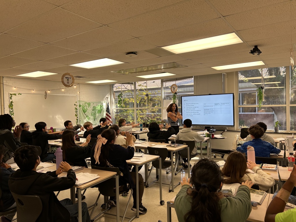 Our Social Studies students dug into push–pull factors today!