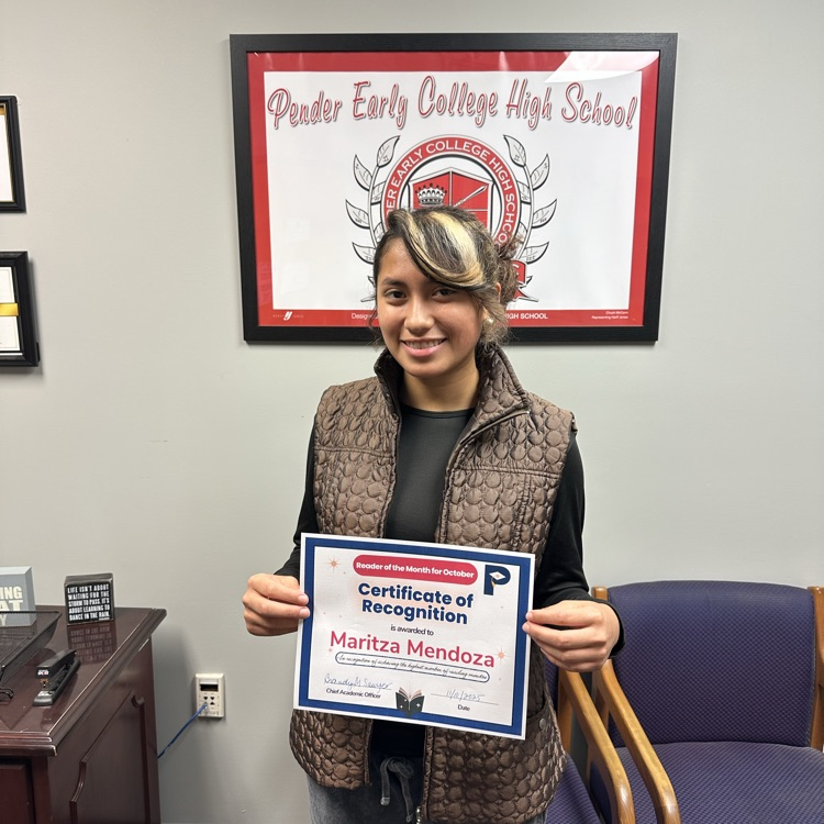 Martiza top reader for Pender County Schools Million Minutes Reading challenge 