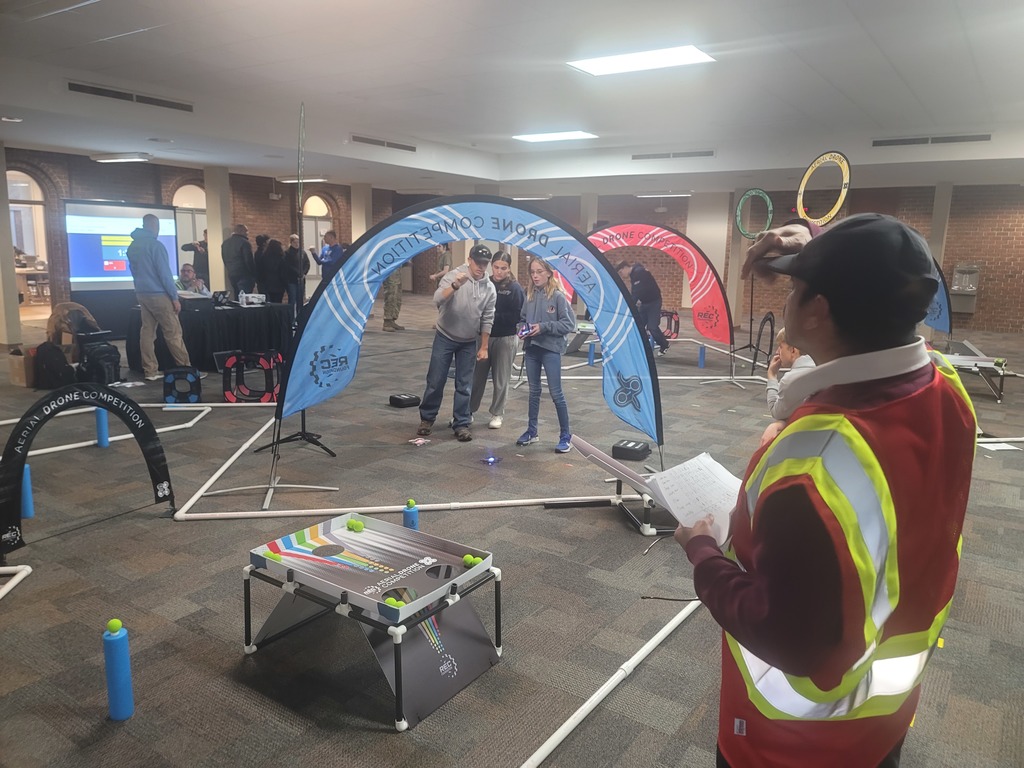 CFMS Robotics team at their first drone competition this past Saturday, December 6th at Sandhills Community College.