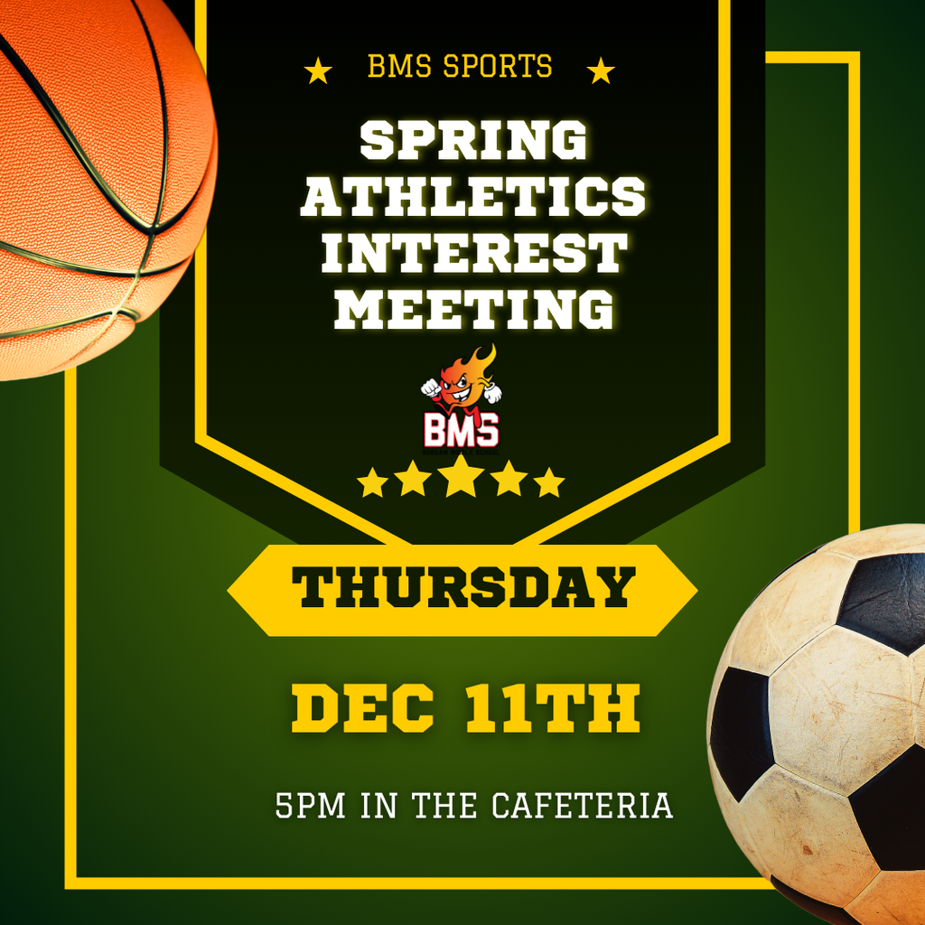 spring sports interest meeting flyer