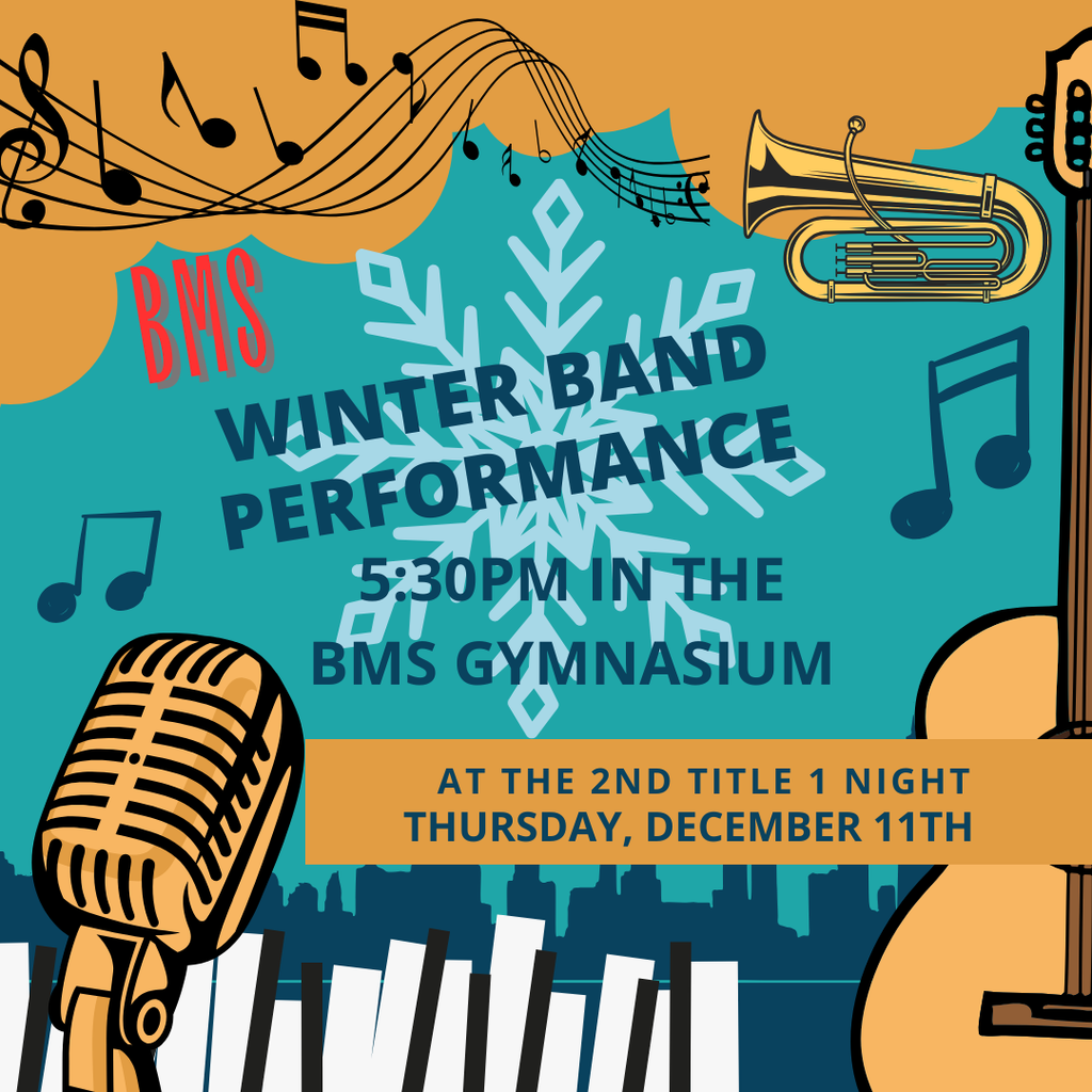 winter band performance flyer