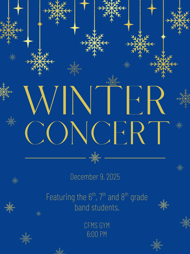 Winter Concert tomorrow at 6 pm