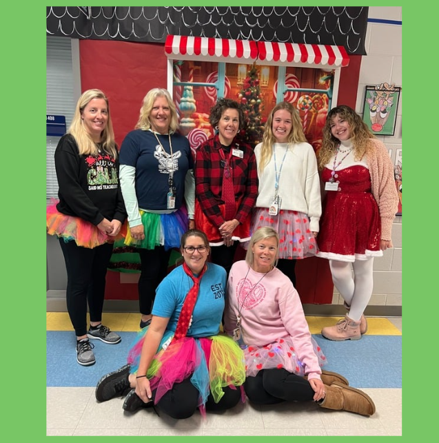 teachers wearing tutu's and ties